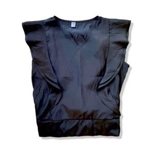 NWOT Black Sleeveless Dress Shirt